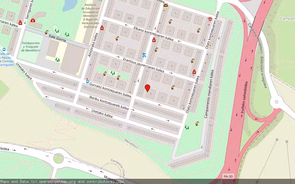 Mapa de Subasta Inmueble (Vivienda) en Gorraiz, Navarra
