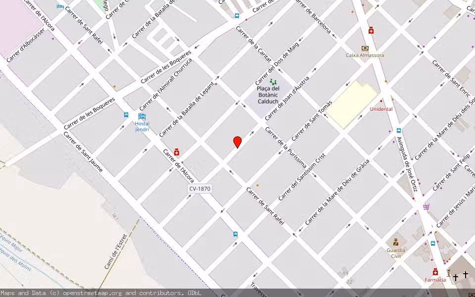 Mapa de Subasta Inmueble (Vivienda) en Almassora, Castellón/Castelló