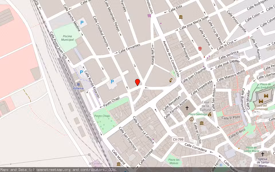 Mapa de Subasta Inmueble (Vivienda) en Villena, Alicante/Alacant