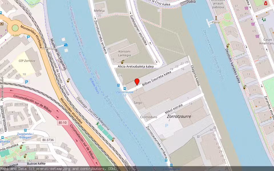 Mapa de Subasta Inmueble (Garaje) en Bilbao, Bizkaia