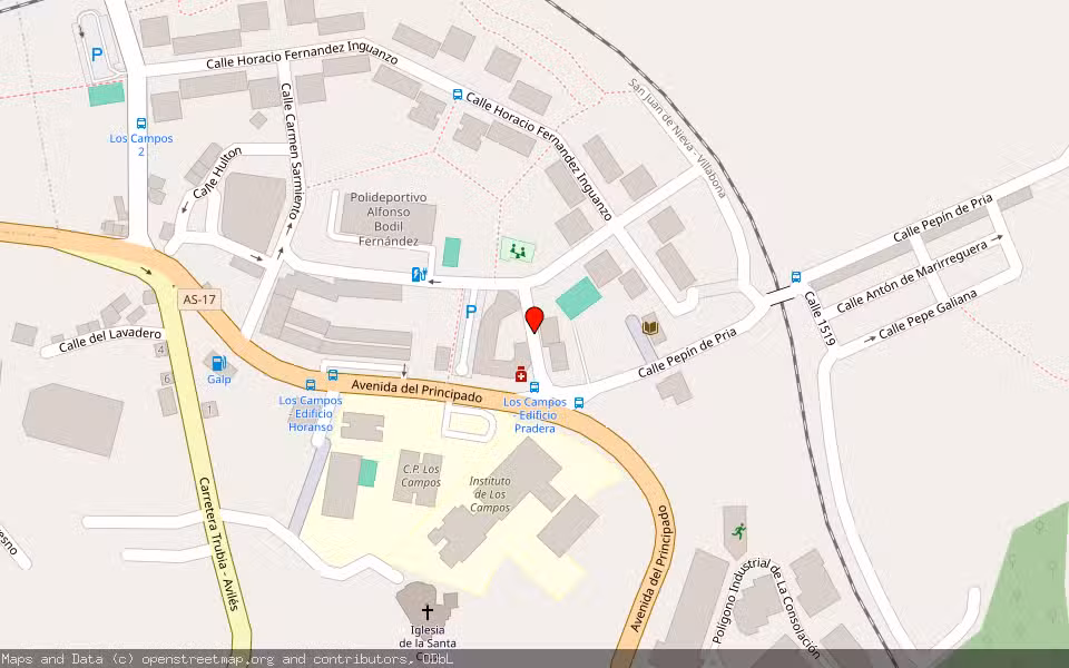 Mapa de Subasta Inmueble (Local comercial) en Corvera, Asturias