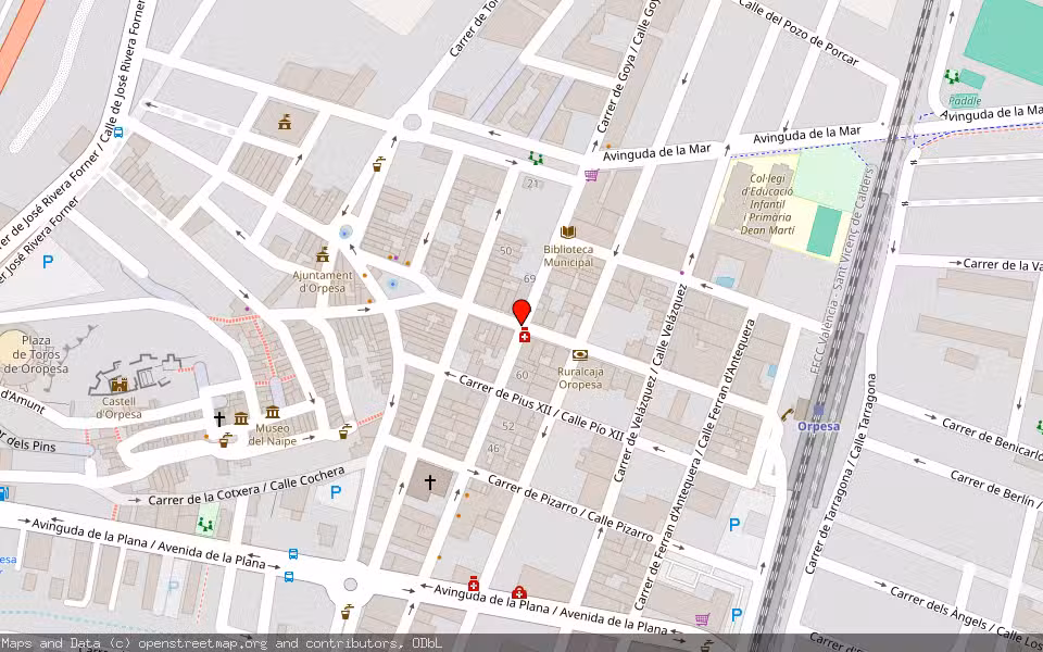 Mapa de Subasta Inmueble (Vivienda) en Oropesa Del Mar, Castellón/Castelló
