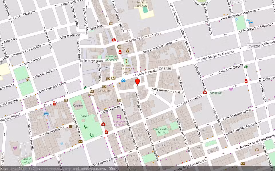 Mapa de Subasta Inmueble (Vivienda) en Novelda, Alicante/Alacant
