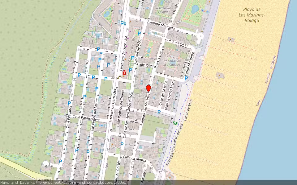 Mapa de Subasta Inmueble (Vivienda) en Vera, Almería