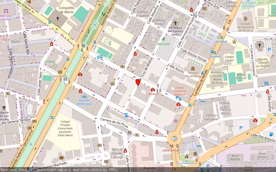 Mapa de Subasta Inmueble (Local comercial) en Almeria, Almería