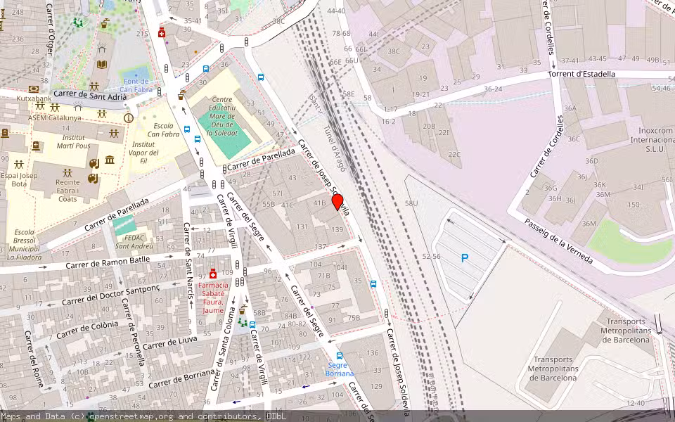 Mapa de Subasta Inmueble (Garaje) en Barcelona