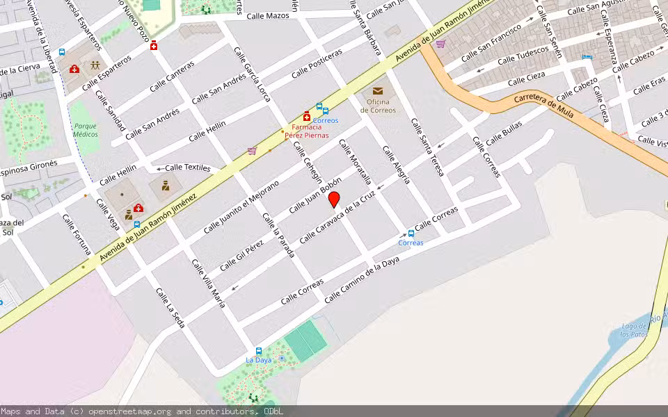 Mapa de Subasta Inmueble (Nave industrial) en Cehegín, Murcia