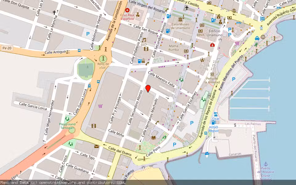 Mapa de Subasta Inmueble (Vivienda) en Antigua, Las Palmas