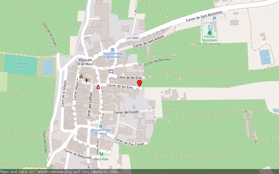 Mapa de Subasta Inmueble (Vivienda) en Massalcoreig, Lleida