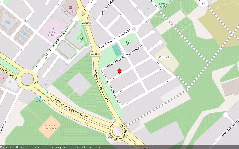 Mapa de Subasta Inmueble (Vivienda) en Bormujos, Sevilla