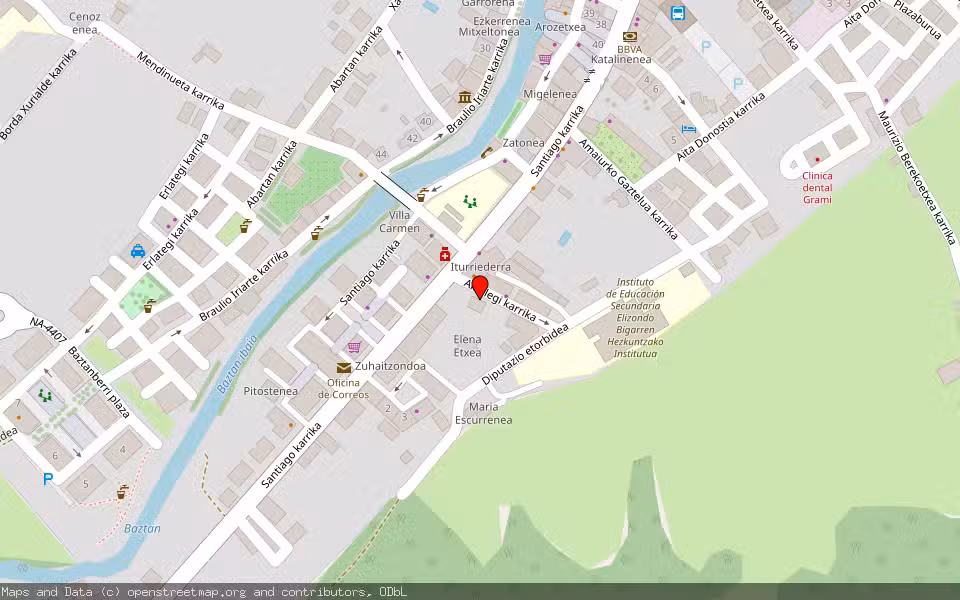 Mapa de Subasta Inmueble (Vivienda) en Elizondo, Navarra