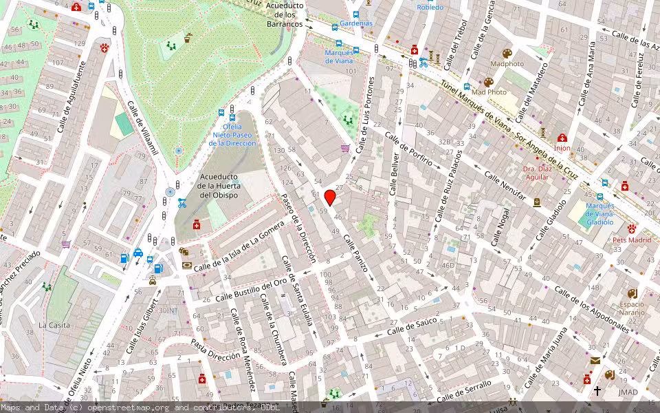 Mapa de Subasta Inmueble (Garaje) en Madrid