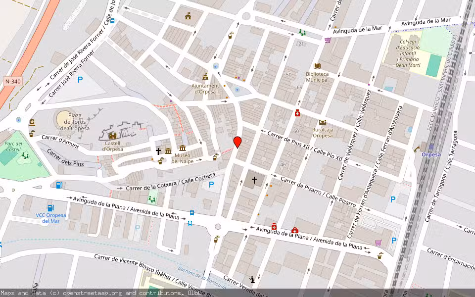 Mapa de Subasta Inmueble (Garaje) en Oropesa Del Mar, Castellón/Castelló