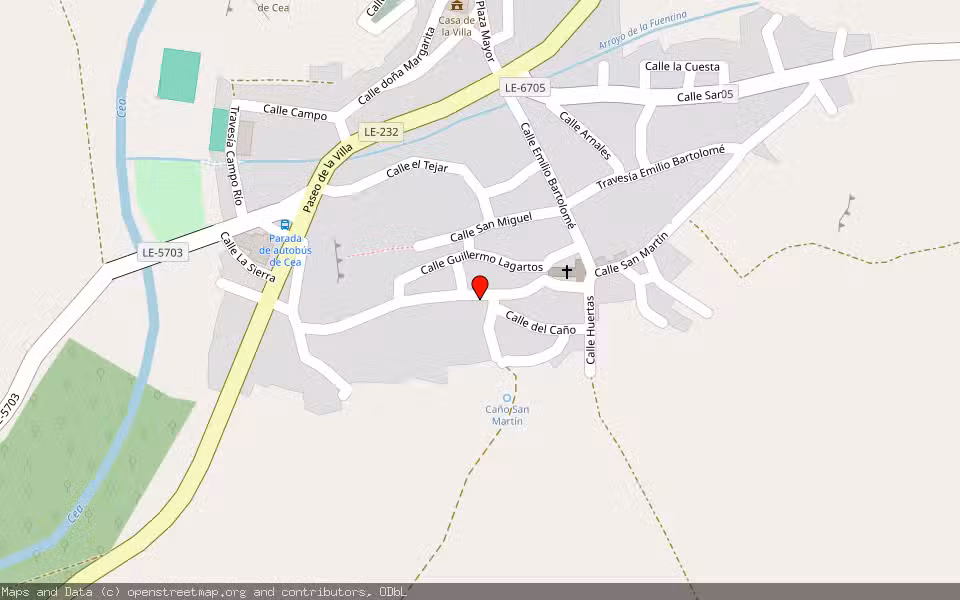 Mapa de Subasta Inmueble (Vivienda) en Cea, León