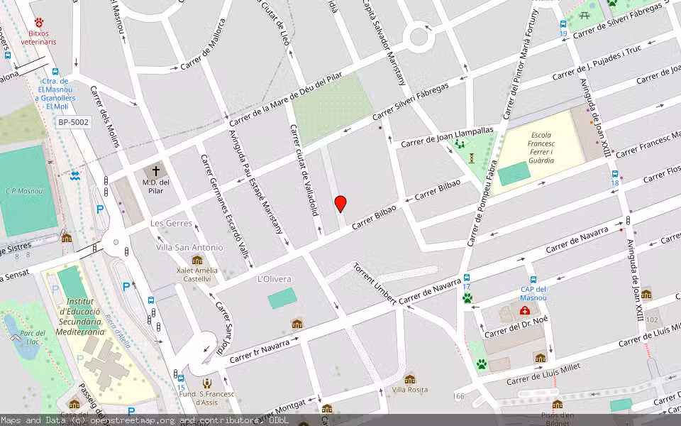 Mapa de Subasta Inmueble (Vivienda) en El Masnou, Barcelona