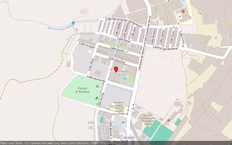 Mapa de Subasta Inmueble (Vivienda) en Castell De Ferro, Granada