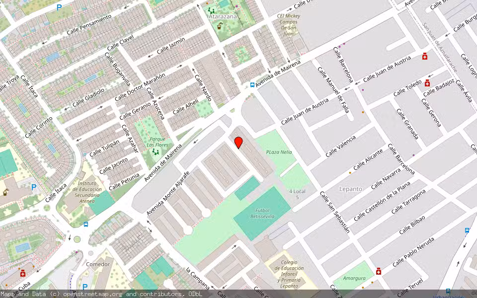 Mapa de Subasta Inmueble (Vivienda) en Mairena Del Aljarafe, Sevilla
