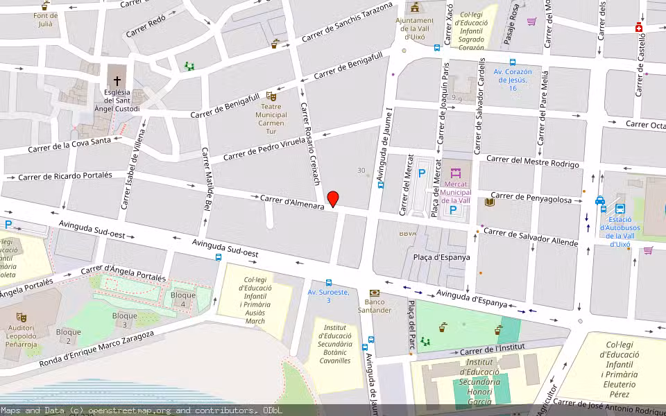 Mapa de Subasta Inmueble (Vivienda) en Vall D'uixó, La, Castellón/Castelló