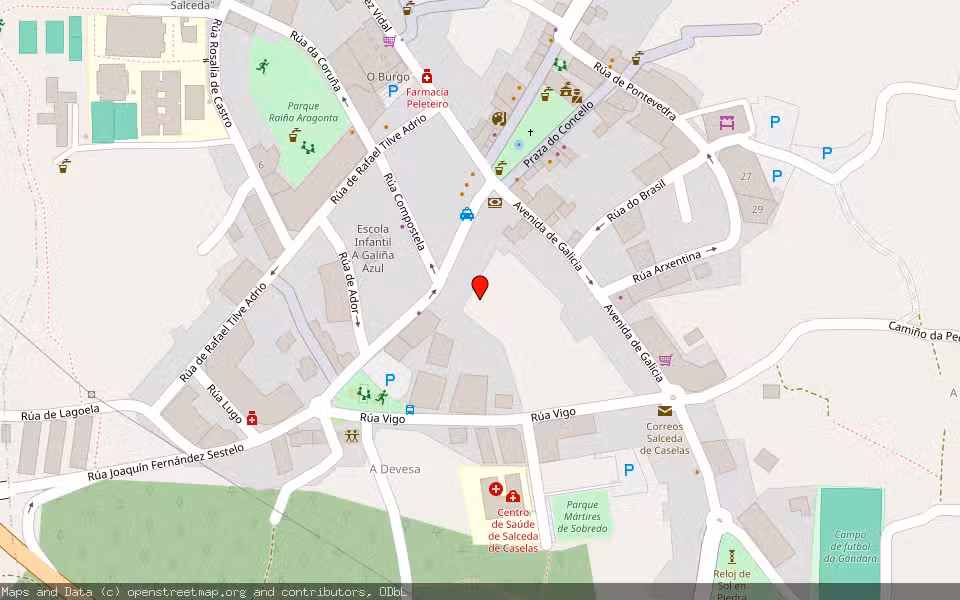 Mapa de Subasta Inmueble (Finca rústica) en Salceda De Caselas, Pontevedra