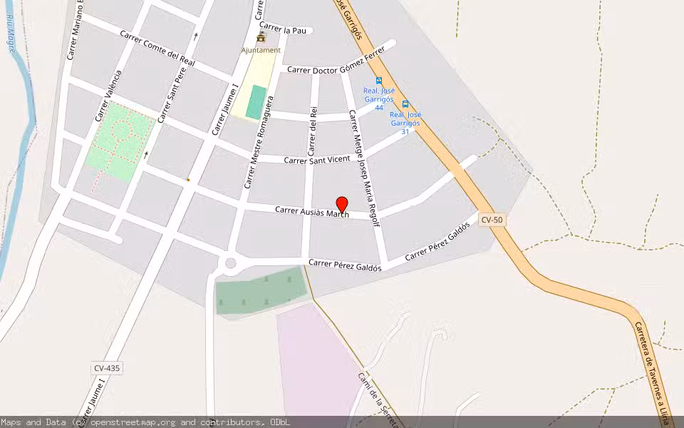Mapa de Subasta Inmueble (Vivienda) en Real, Valencia/València
