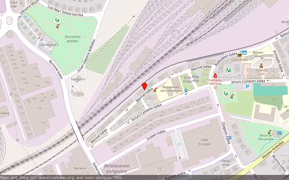 Mapa de Subasta Inmueble (Vivienda) en Irun, Gipuzkoa