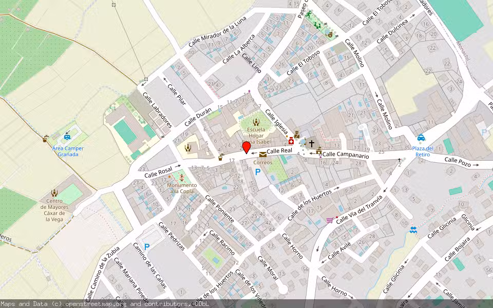 Mapa de Subasta Inmueble (Vivienda) en Cajar, Granada