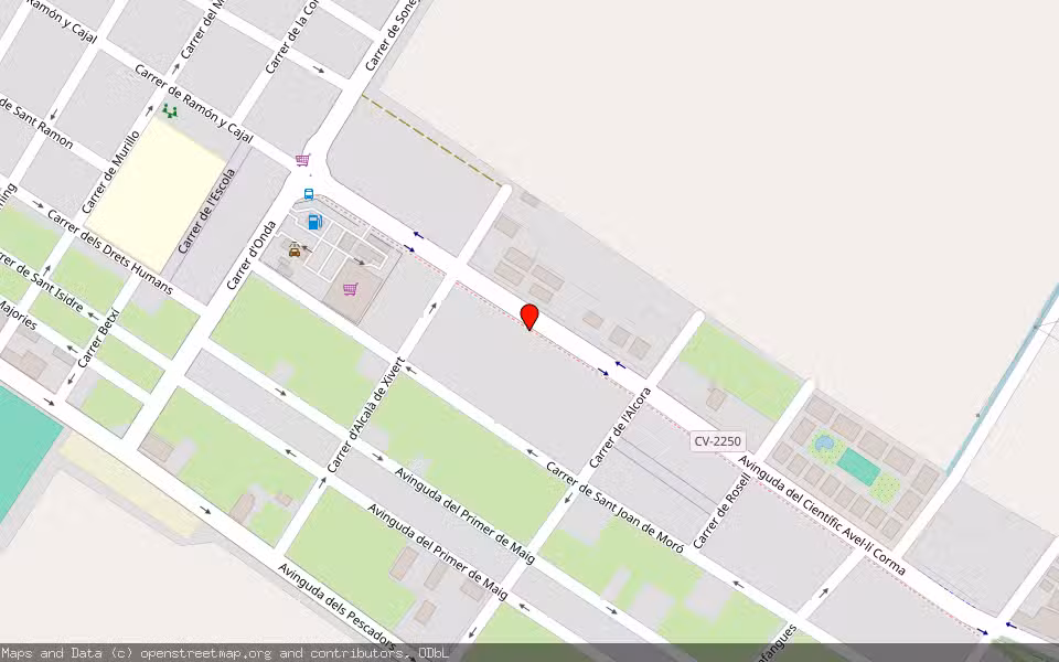 Mapa de Subasta Inmueble (Garaje) en Moncofa, Castellón/Castelló