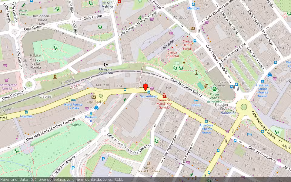 Mapa de Subasta Inmueble (Vivienda) en Oviedo, Asturias