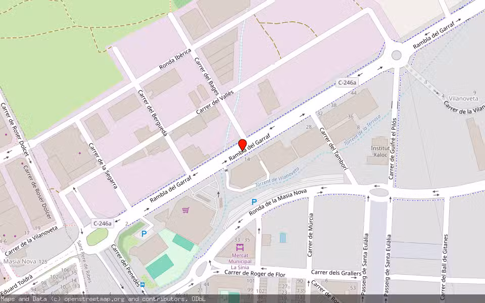 Mapa de Subasta Inmueble (Local comercial) en Sant Pere De Ribes, Barcelona