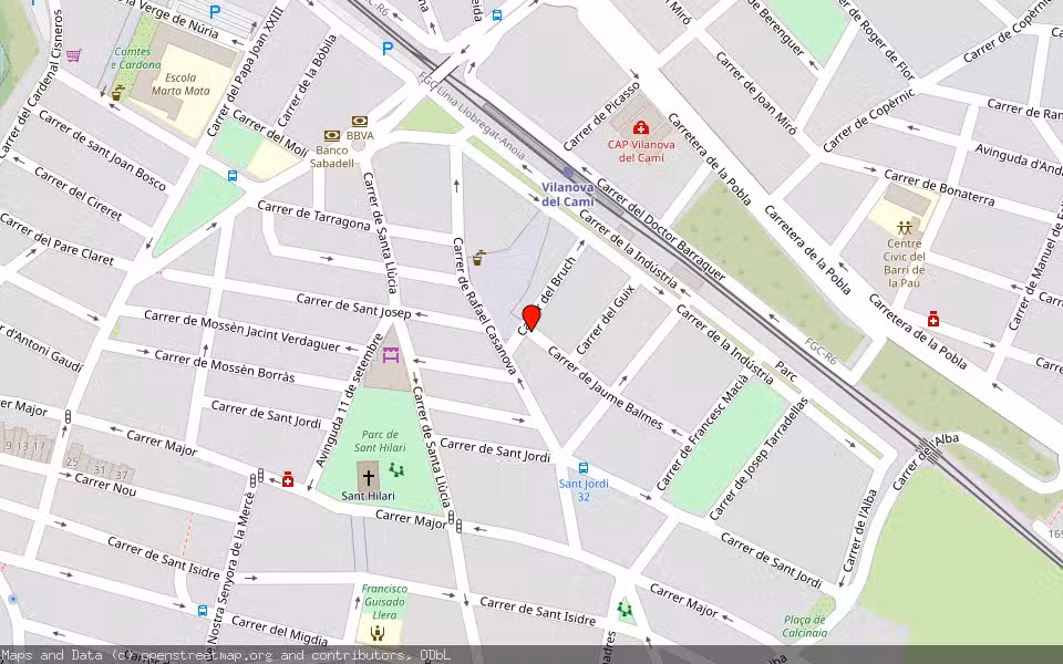 Mapa de Subasta Inmueble (Garaje) en Vilanova Del Cámí, Barcelona