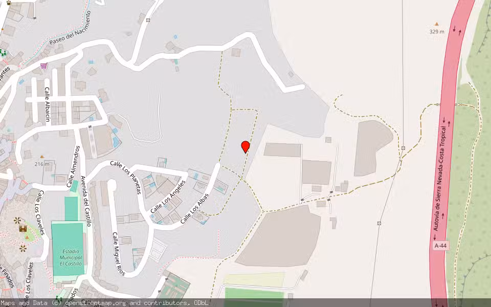 Mapa de Subasta Inmueble (Solar) en Velez De Benaudalla, Granada