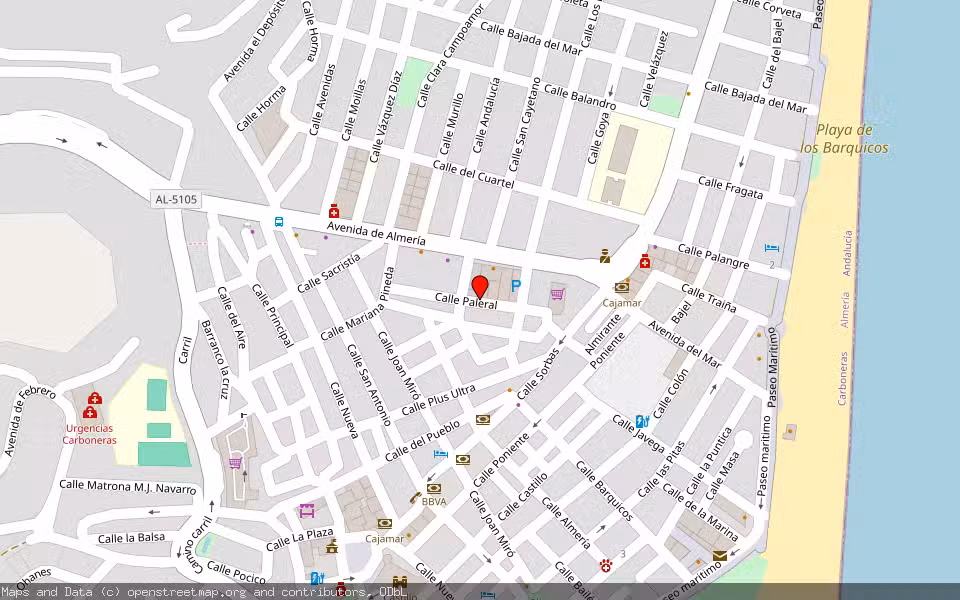 Mapa de Subasta Inmueble (Vivienda) en Carboneras, Almería