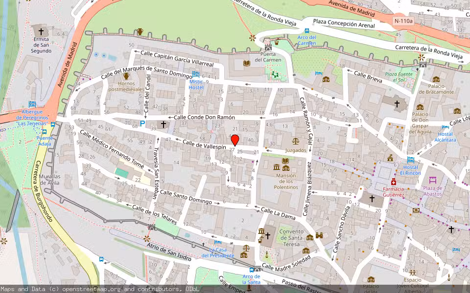 Mapa de Subasta Inmueble (Local comercial) en Avila, Ávila