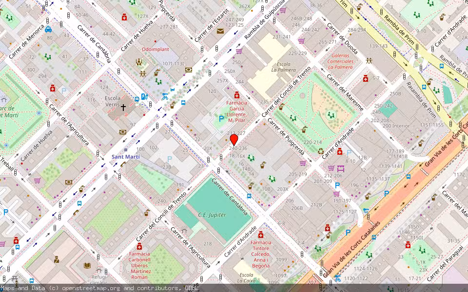 Mapa de Subasta Inmueble (Vivienda) en Barcelona