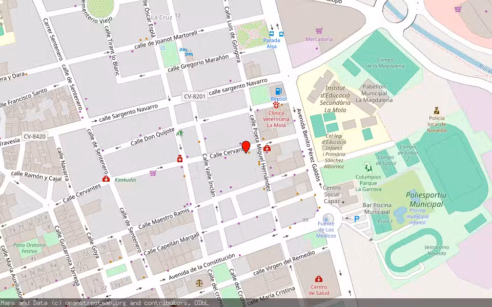 Mapa de Subasta Inmueble (Vivienda) en Novelda, Alicante/Alacant