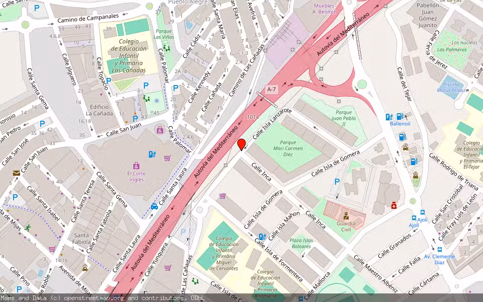 Mapa de Subasta Inmueble (Garaje) en Fuengirola, Málaga