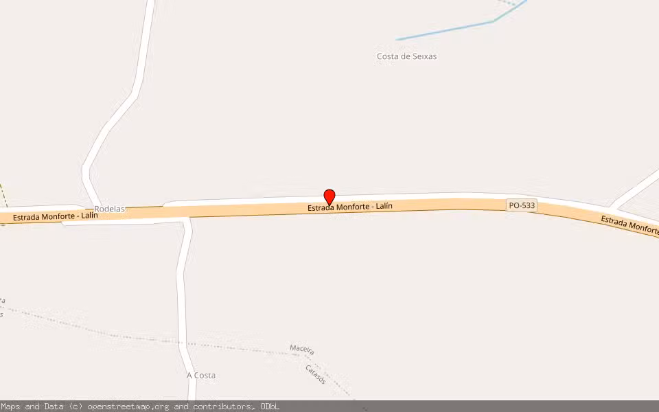 Mapa de Subasta Inmueble (Finca rústica) en Lalin, Pontevedra