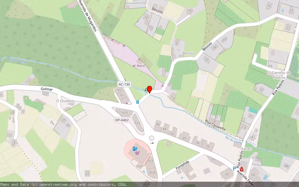 Mapa de Subasta Inmueble (Vivienda) en Ares, A Coruña