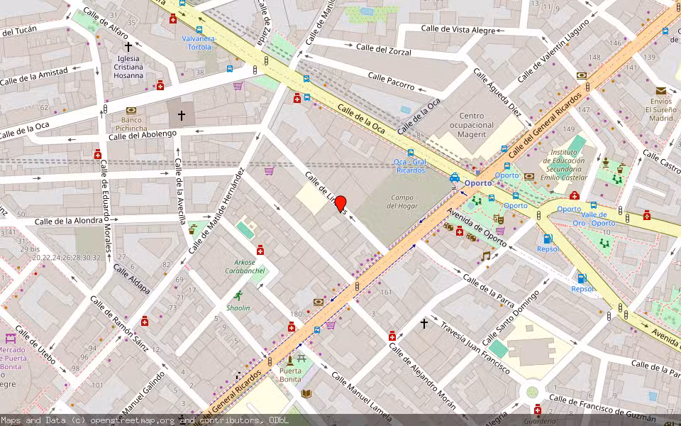 Mapa de Subasta Inmueble (Garaje) en Madrid