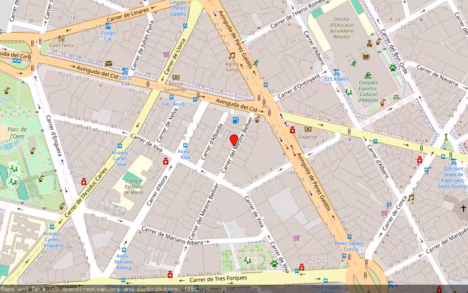 Mapa de Subasta Inmueble (Vivienda) en València, Valencia/València