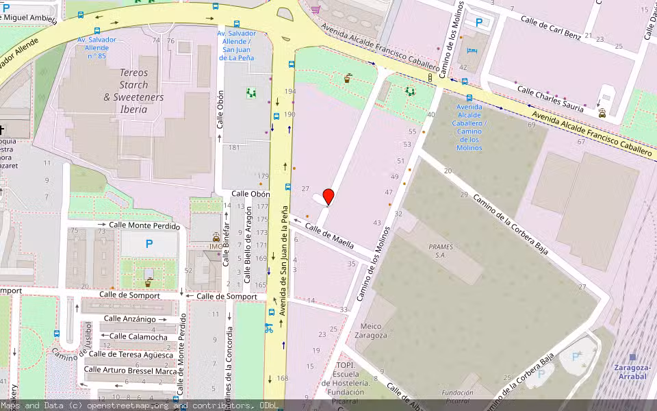 Mapa de Subasta Inmueble (Garaje) en Zaragoza