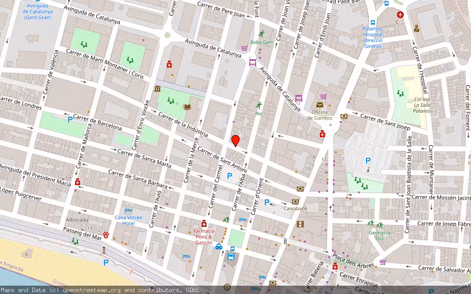 Mapa de Subasta Inmueble (Otros) en Palamós, Girona