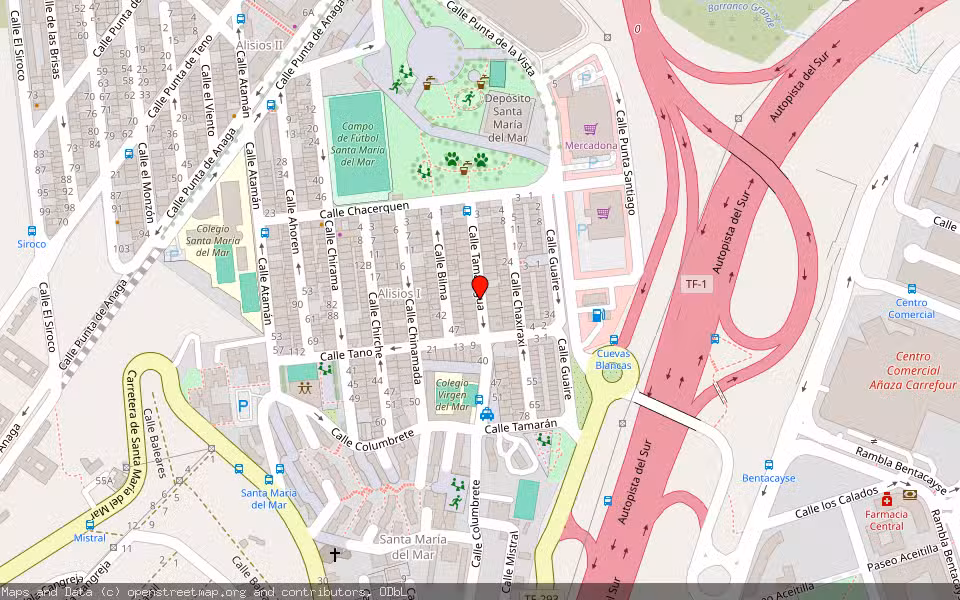 Mapa de Subasta Inmueble (Vivienda) en Rosario (el), Santa Cruz de Tenerife