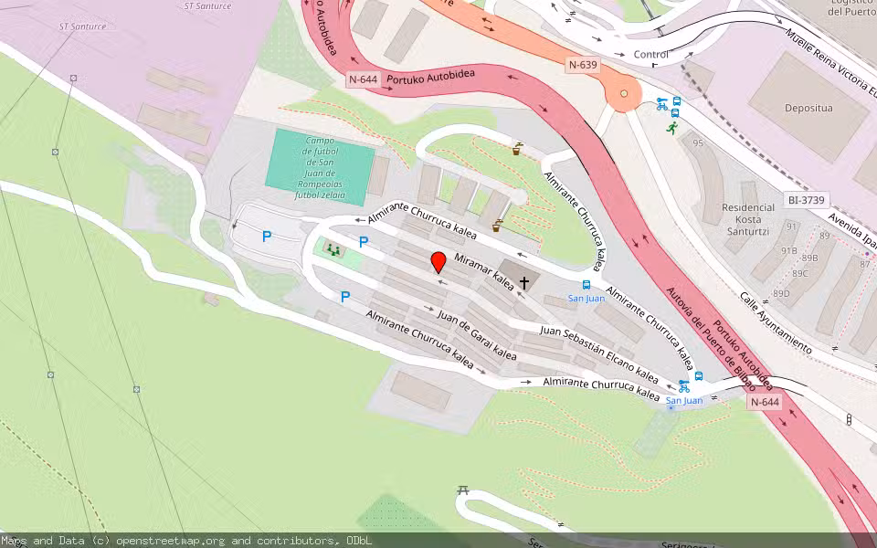 Mapa de Subasta Inmueble (Vivienda) en Santurtzi, Bizkaia