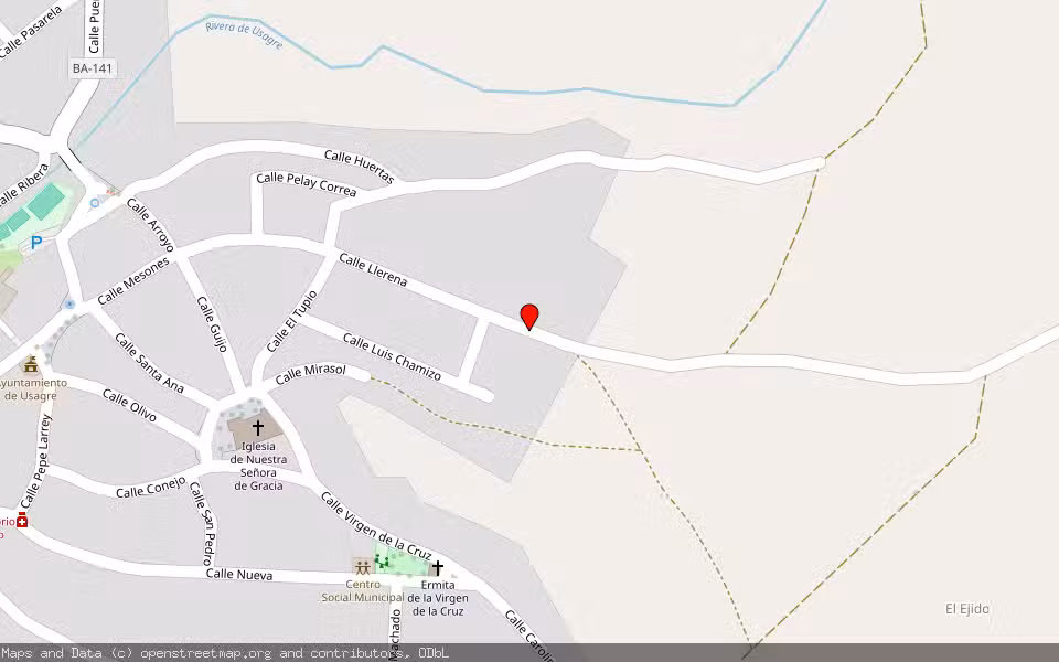 Mapa de Subasta Inmueble (Vivienda) en Usagre, Badajoz