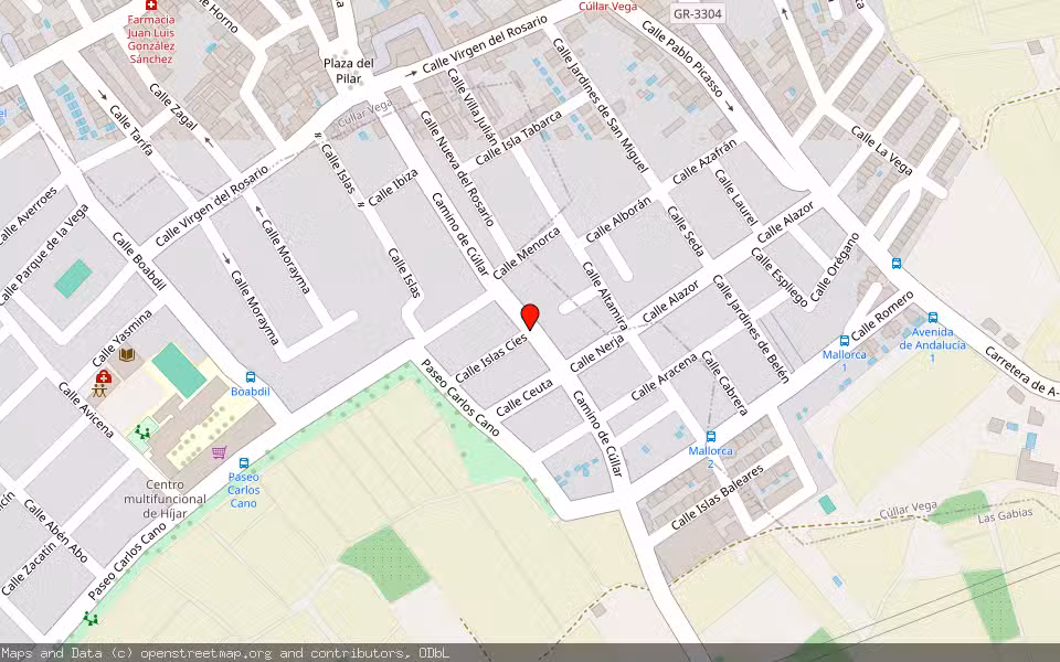 Mapa de Subasta Inmueble (Vivienda) en Hijar - Las Gabias, Granada