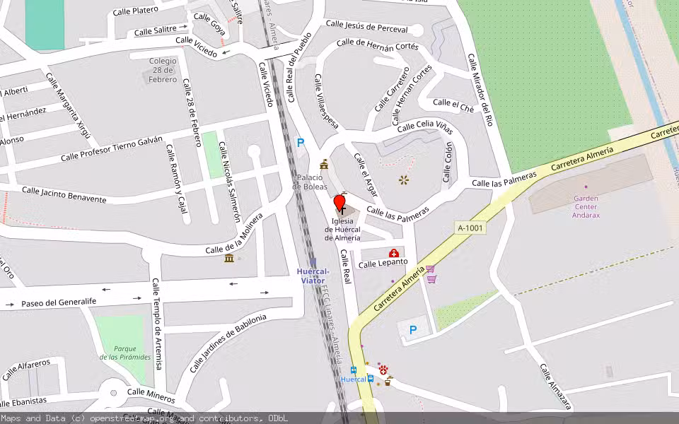Mapa de Subasta Inmueble (Otros) en Huércal De Almeria, Almería