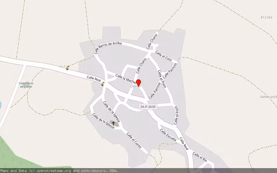 Mapa de Subasta Inmueble (Finca rústica) en Cional, Zamora