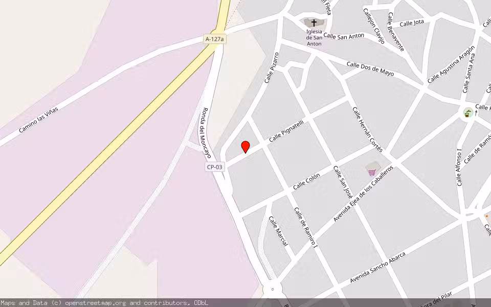 Mapa de Subasta Inmueble (Nave industrial) en Tauste, Zaragoza