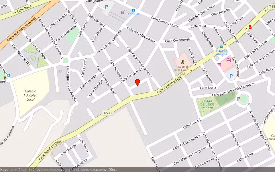 Mapa de Subasta Inmueble (Local comercial) en Archena, Murcia